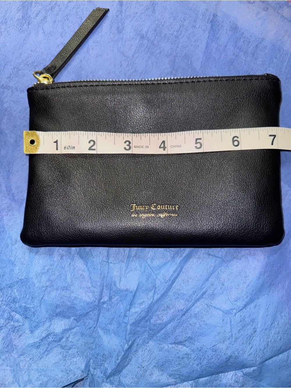 Juicy Couture Black Leather Double-Pouch Clutch - Picture 4 of 5